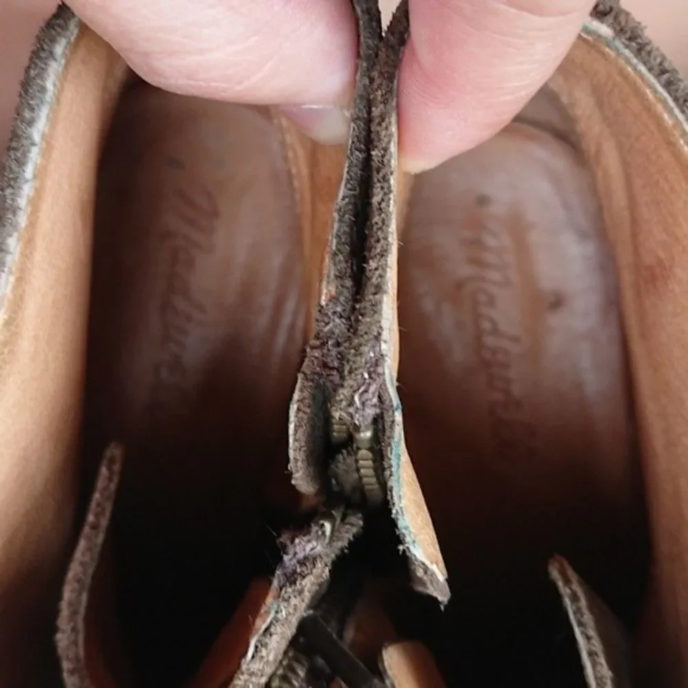 Madewell the Emilia lace up boot brown size 7